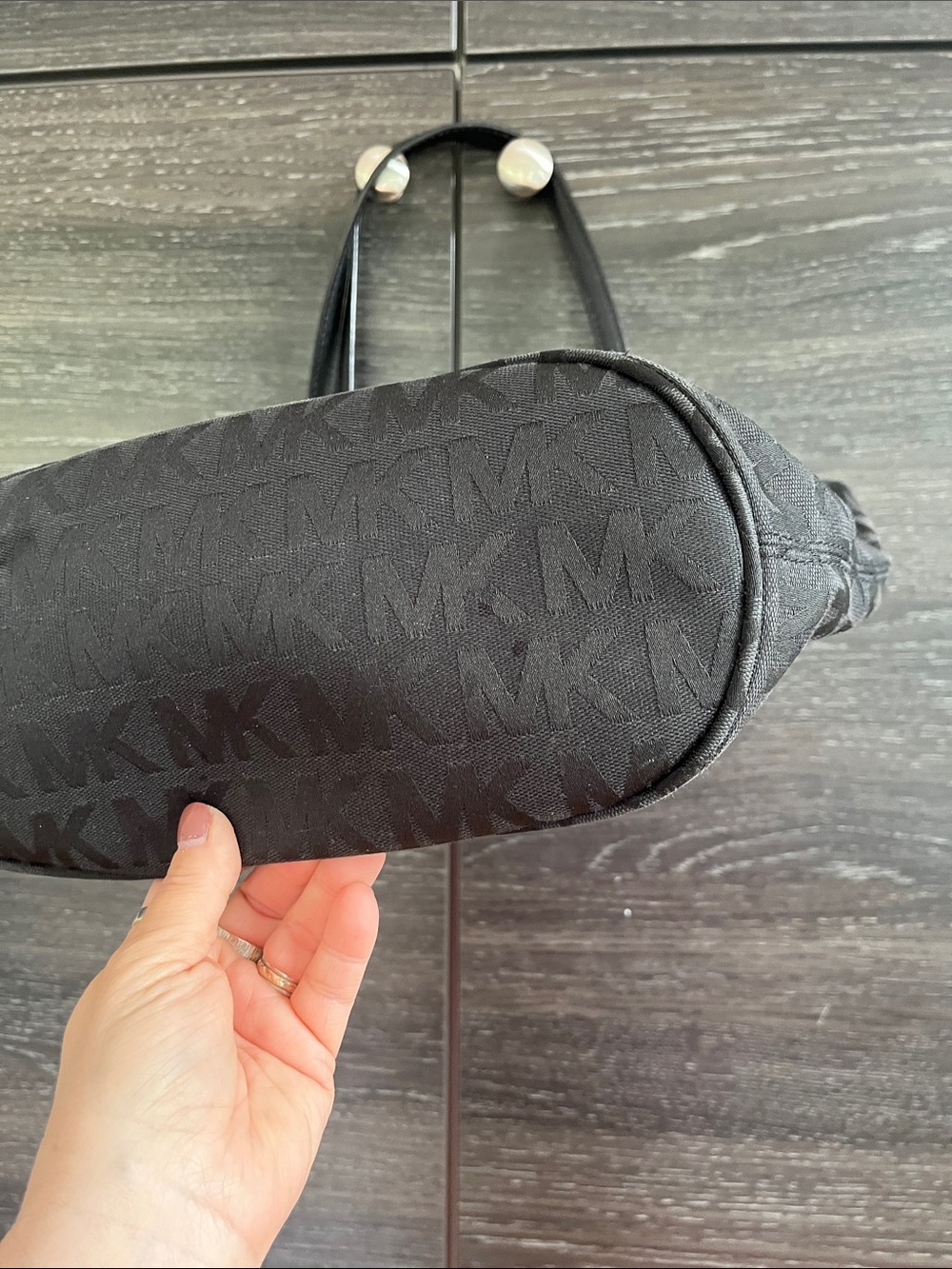 MK Michael Kors Jacquard Black Tote - Picture 7 of 11
